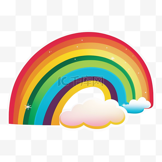彩虹云朵图案图片