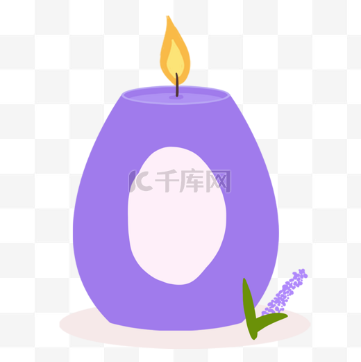 紫色蜡烛香薰灯图片