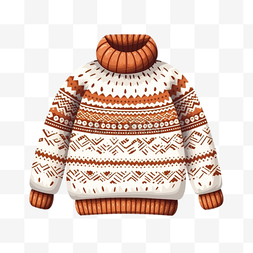 羊毛保暖针织毛衣插画冬季秋季元素图片