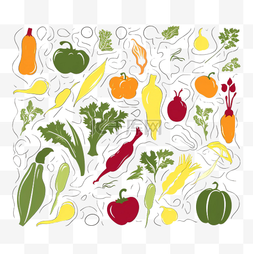 找到所有强加的蔬菜 找到所有剪影 儿童逻辑谜题图片