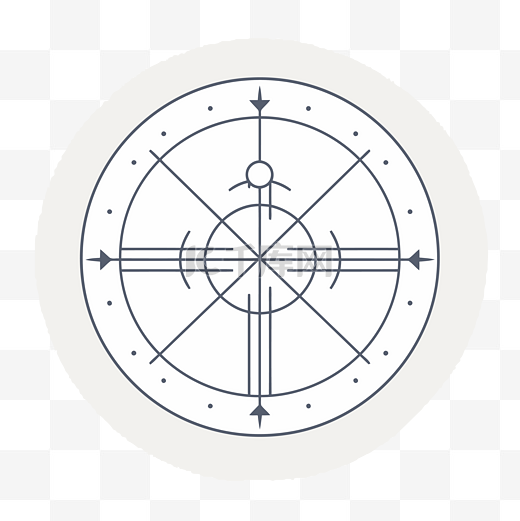 指南针和箭头图标 向量图片