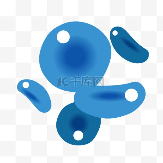 细胞蓝色实验气泡图片