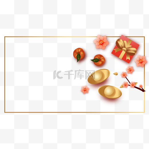 农历新年春节边框节日图片