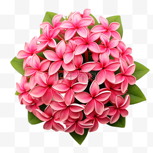 背景上的粉红色 ixora 花图片