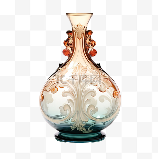 复古形状的美观玻璃花瓶或盒子图片