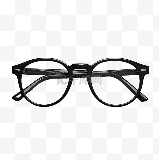 现实的黑眼镜顶视图图片