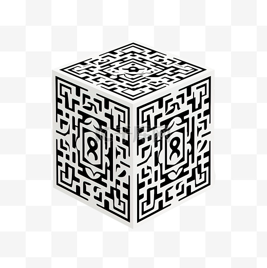 阿拉伯语 bismillah kufi 方形书法风格图片