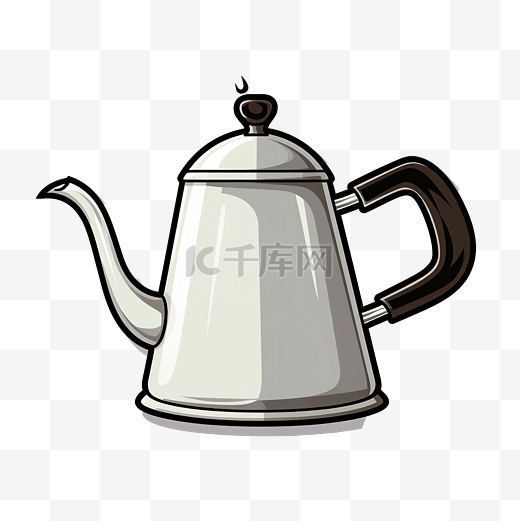长颈茶壶咖啡壶贴纸工具实用图片