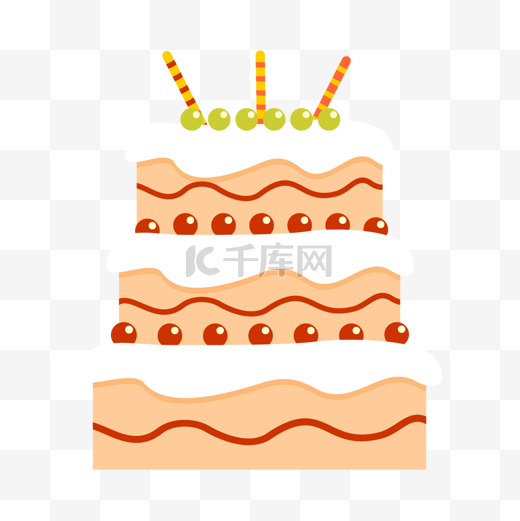 蛋糕甜点三层装饰图片
