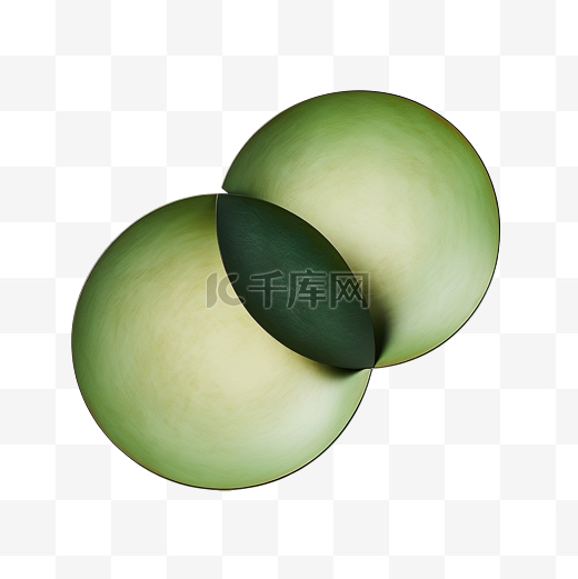 两个绿色圆圈图片