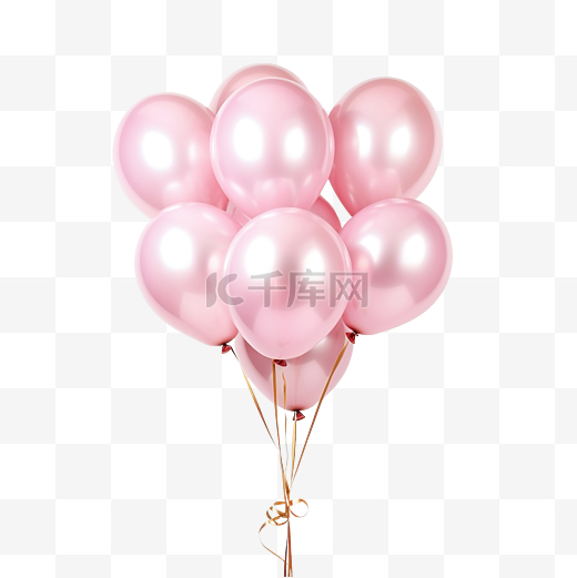 豪华粉色生日装饰气球图片