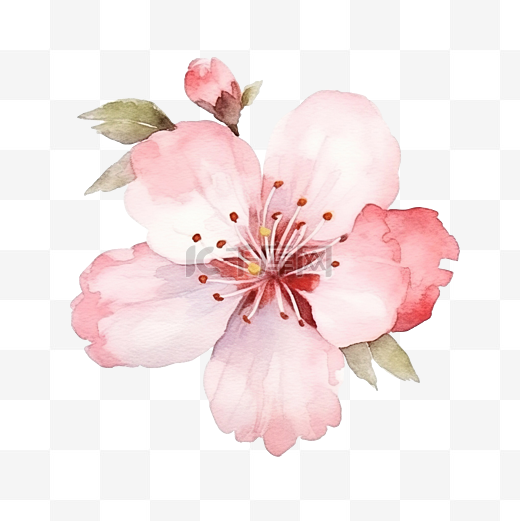 樱花水彩花图片