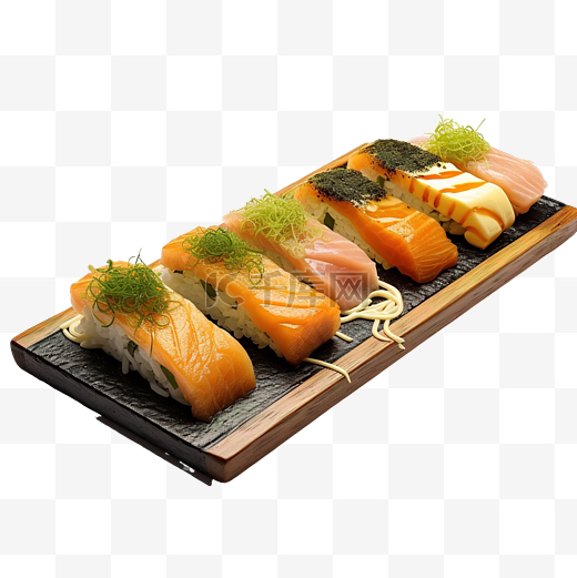 萨巴与玉子烧和卡尼卡玛和芥末日本料理图片