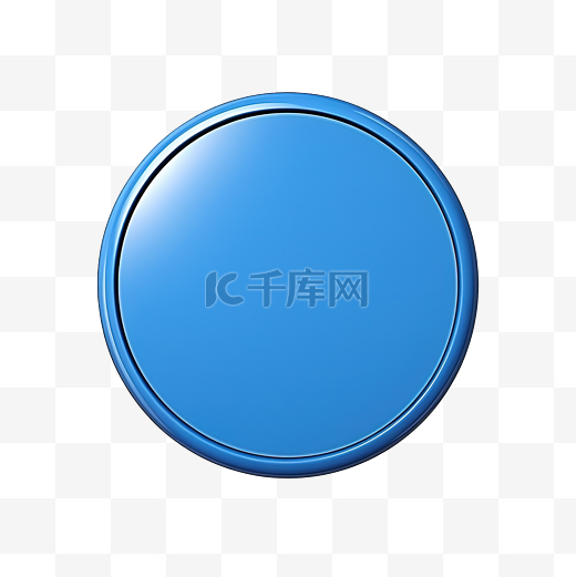 蓝色空白圆圈按钮徽章图片