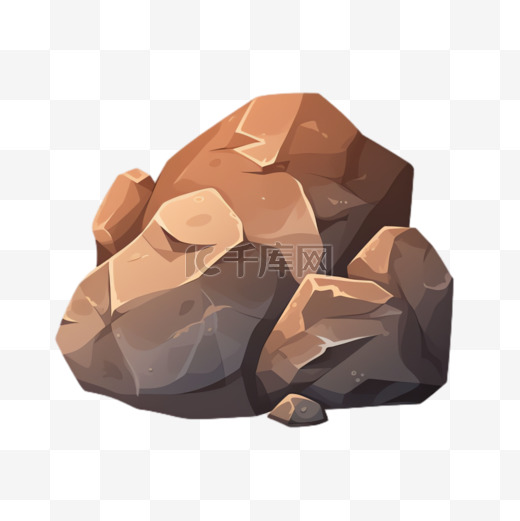 矿石堆块元素立体免抠图案图片