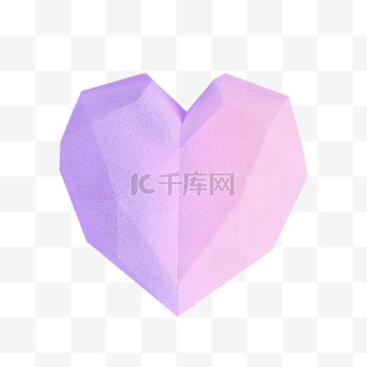 紫色粉色菱形心形状素材图片