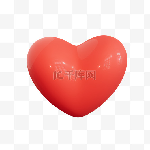 创意3D红色爱心公益情人节献爱心png图片图片