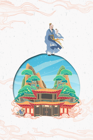 中国地标旅行时光之青羊宫GIF动态海报