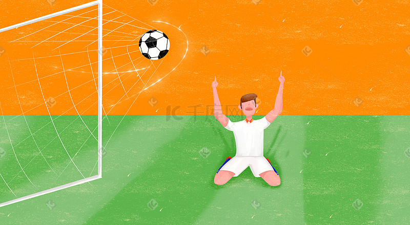 足球运动员主题插画图片