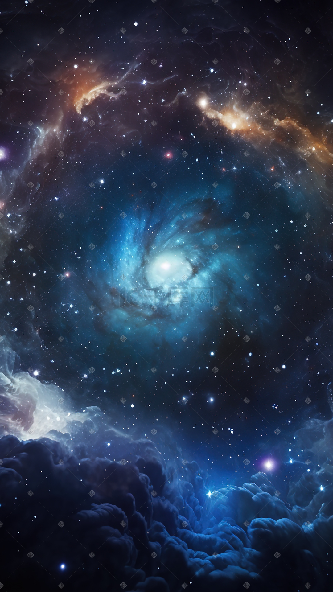蓝色星球科幻背景图片