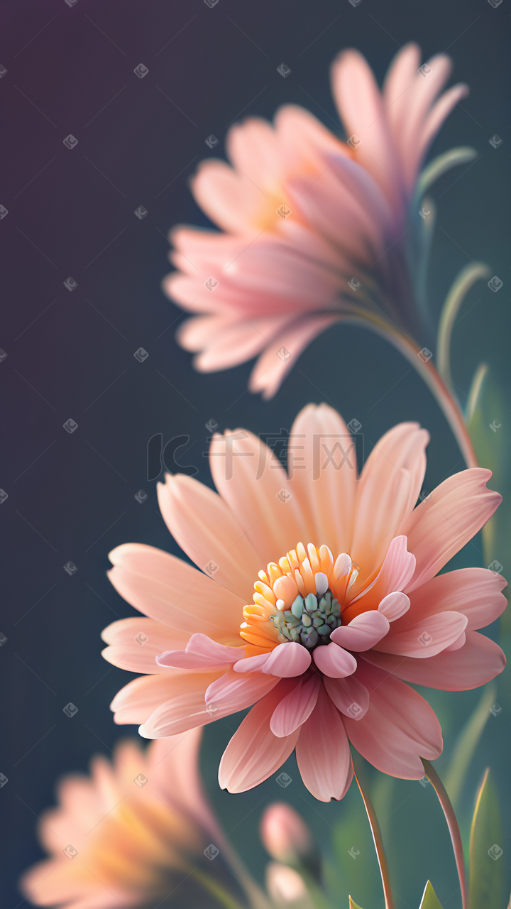 高清盛开的粉色花朵图片