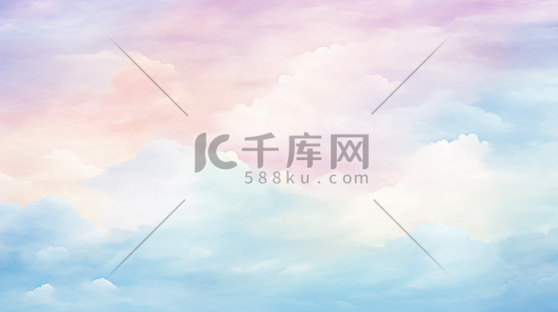 手绘水彩粉彩天空背景图片
