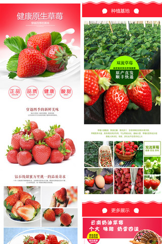网店设计海报模板_淘宝水果草莓详情页设计