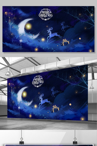 欧美风海报模板_欧美风圣诞节展板模版
