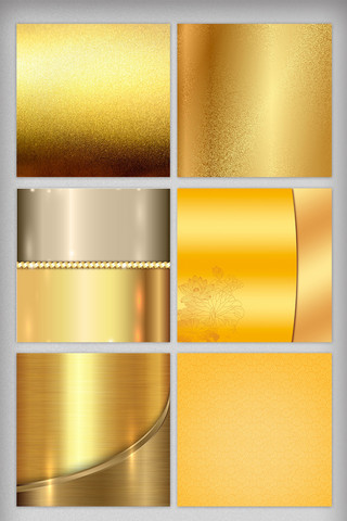 二次元纹理海报模板_金色金属质感纹理背景图