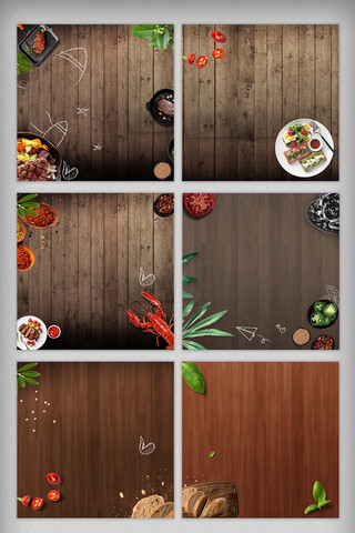 欧式背景海报模板_欧式木质食物主图木板质感简约背景