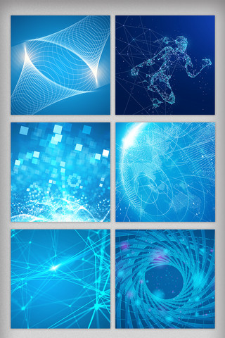 主图蓝色科技海报模板_淘宝天猫家电促销科技主图背景素材
