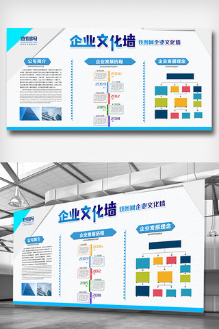 展板设计海报模板_企业文化墙宣传栏设计模板图