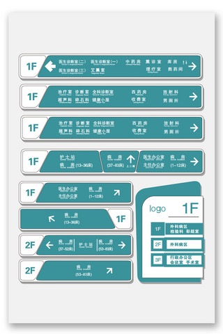 医院医疗原创vi导视牌模板设计