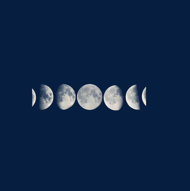 月食过程白色png素材图片免费下载_高清psd