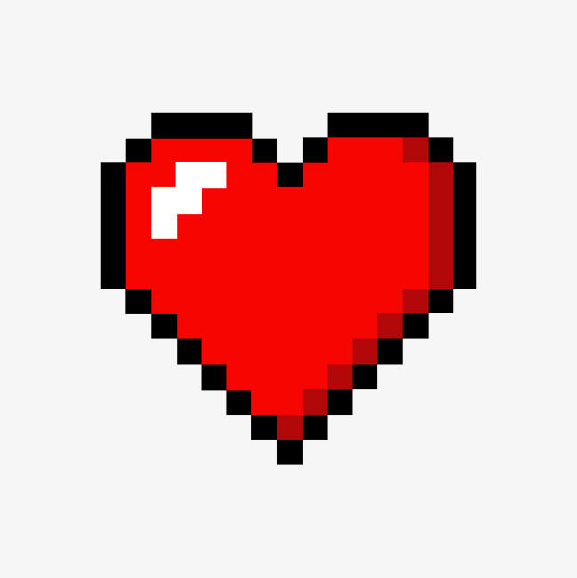 像素风格卡通爱心爱情PNG免扣图片素材图片免费下载_高清psd