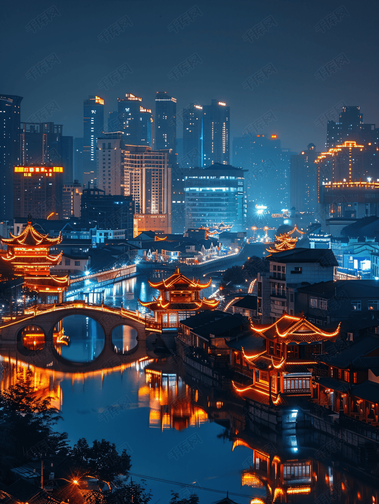 成都夜景金融