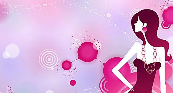 淘宝天猫扁平式女生图片背景素材免费下载,图