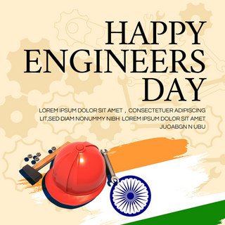 印度风格海报模板_印度风格engineers day宣传sns模板