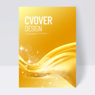 金色质感金属海报模板_质感金属波纹封面