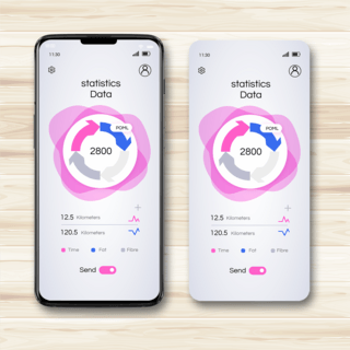 粉色移动端app界面设计