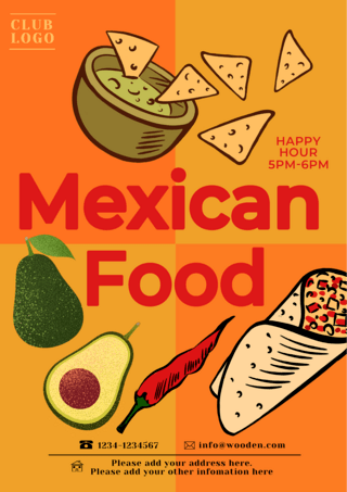 传统墨西哥海报模板_传统墨西哥美食宣传海报传单