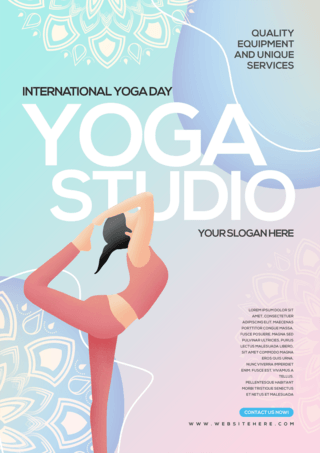 时尚色彩国际瑜伽日海报