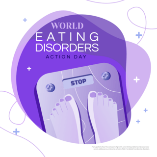 紫色健康饮食控制体重广告