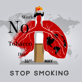 烟烟抽烟海报模板_世界无烟日禁烟公益宣传日