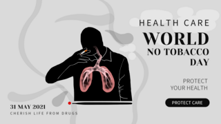 烟烟抽烟海报模板_世界无烟日禁烟公益宣传横幅