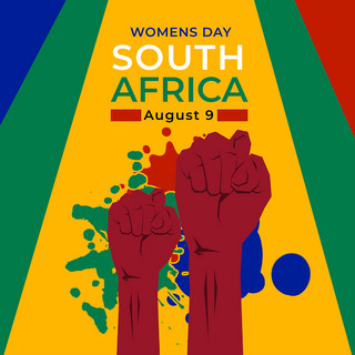 妇女力量海报模板_南非全国妇女节日社交媒体