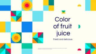 抽象几何色块饮品广告
