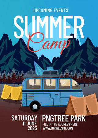 summer海报模板_summer camp flyer