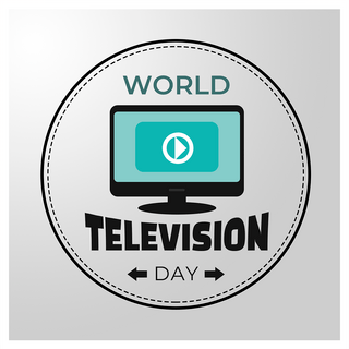 world television day grey gradual change