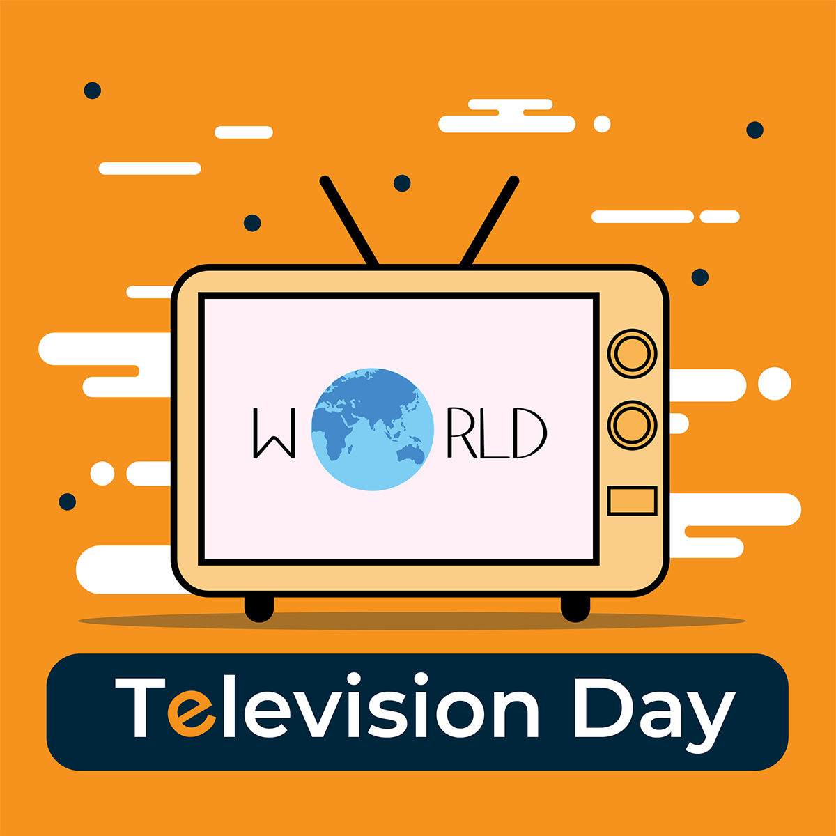 world television day orange earth图片